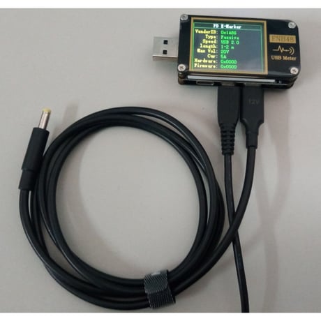 [PDC-12VE-4017] eMarker内蔵 USB Type-C PD トリガーケーブル DC12V タブレット用充電ケーブル 1ｍ （プラグ径：4.0mm/1.7mm）