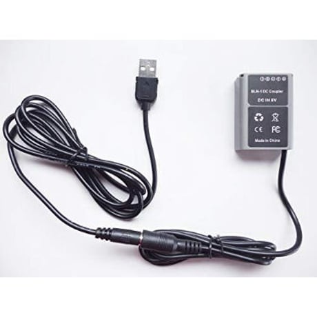 [QC-PSBLN1] ＤＣ カプラー + ＵＳＢ電源ケーブル Type-A QCトリガーケーブル バッテリー オリンパス製対応
