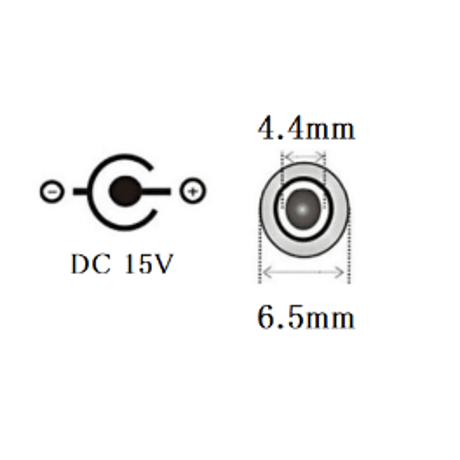 [PDE-15V-6544] eMarker内蔵 USB PD トリガー ショートケーブル DC15V  ( 極性統一DCプラグ 電圧区分5 EIAJ#5:6.5mm×4.4mm)