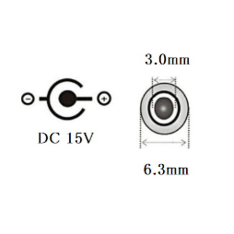 [PDC-15VE-6330] 65W対応 eMarker内蔵 USB PD トリガーケーブル DC15V 電源プラグ 充電用ケーブル ノートパソコン用 1.8m (6.3mm x 3.0mm)