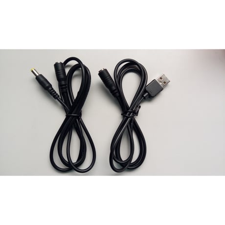 ！カスタム！[QC7.2-47517S x1m] USB TypeAから7.2Vを取り出す ファン付き作業服 電熱ベスト電源ケーブル (バートル・ミズノなどに対応）1m +延長ケーブル セット