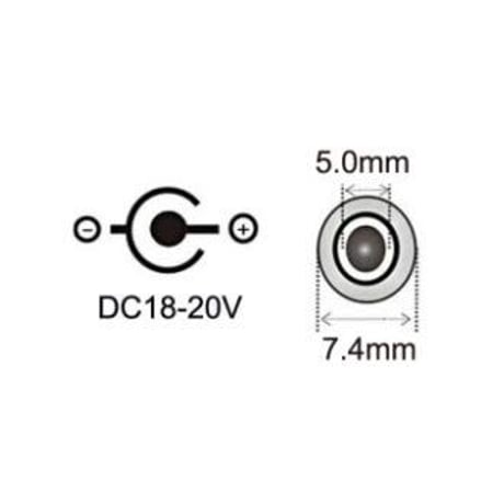 [PDC-7450DELL] USB Type-C PD トリガーケーブル DC 20V 電源プラグ 充電ケーブル 1.5m DELL 用 (7.4mm/5.0mm)