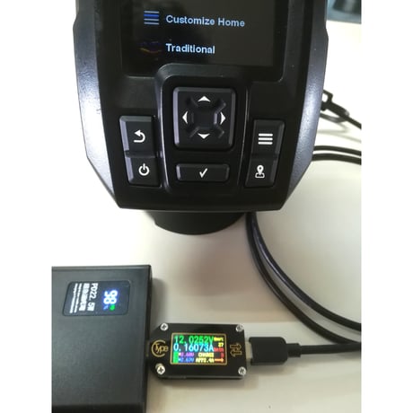 GARMIN/ガーミン製魚探を急速充電対応モバイルバッテリーで利用できる USB PDトリガーケーブル