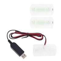[BE-1x3] ダミー電池 ＵＳＢ接続タイプ ケーブル長１ｍ (単1×3（4.5V）)