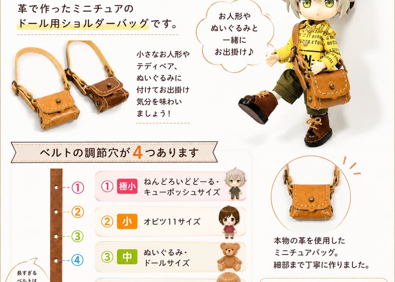 バッグ(小)】宝物を入れてお出掛けするためのバッグ | くまきちすとあ本店