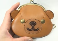 クマ好きさんのためのがま口　とのちゃいろ