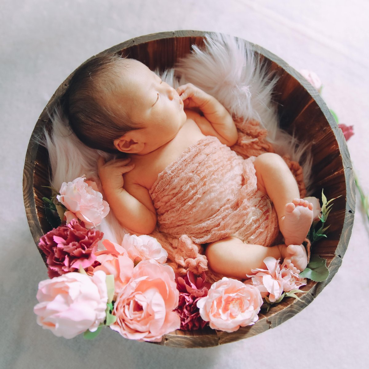 ピンクフラワーコーデ/ニューボーンフォトグッズレンタル/片道送料無料