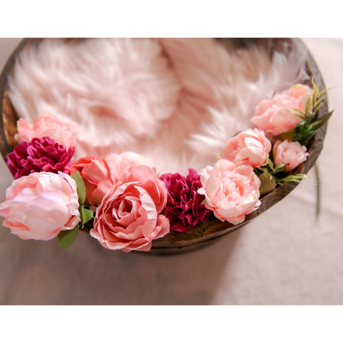 ピンクフラワーコーデ/ニューボーンフォトグッズレンタル/片道送料無料