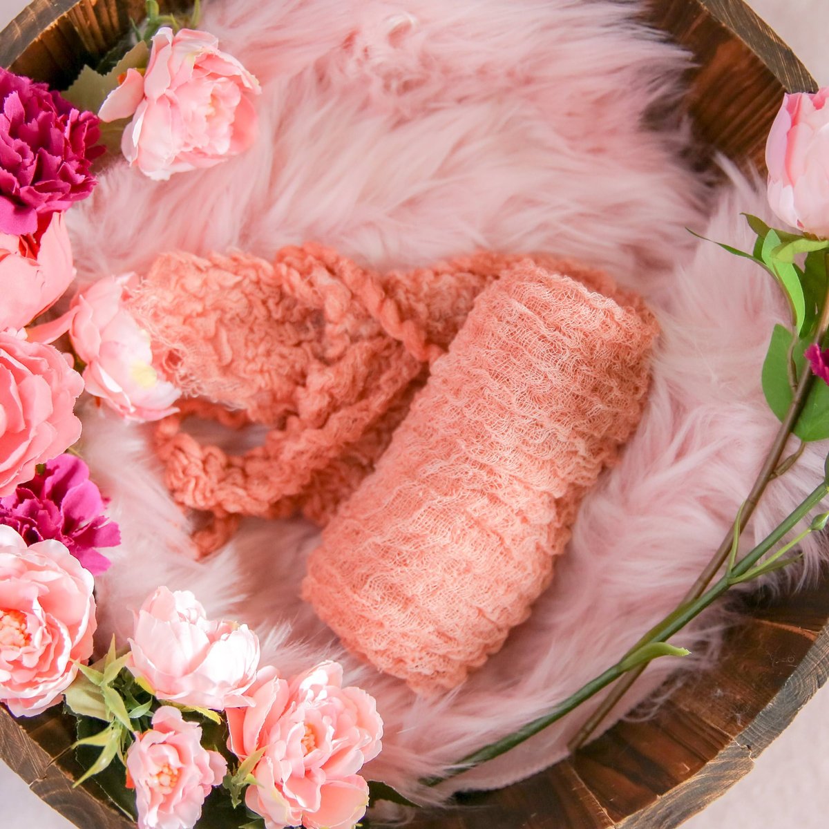 ピンクフラワーコーデ/ニューボーンフォトグッズレンタル/片道送料無料