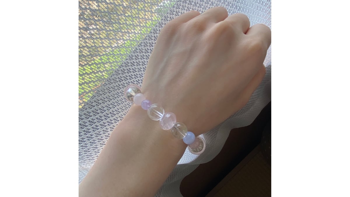 恋愛運 up ‼︎ 銀 の エンジェル チャーム ローズクォーツ × 翡翠