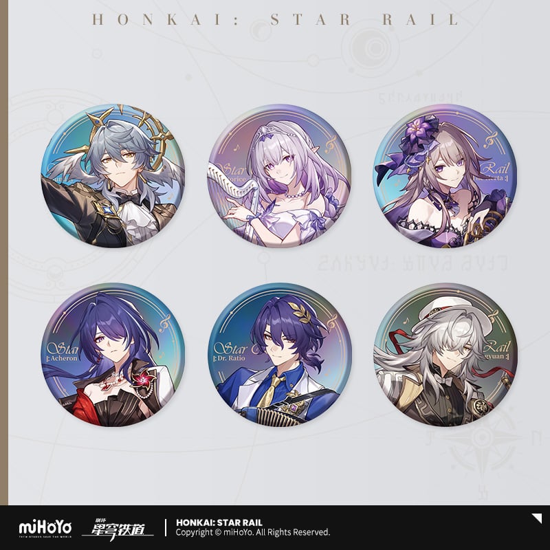 崩壊　スターレイル 福岡　ポップアップ キャストリス バッジ　チケット セット グッズ-バッチ】崩壊：スターレイル 宇宙のお菓子屋シリーズ 缶