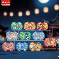 フェ～レンザイ 敦煌画院コラボ 伎楽飛天 丸缶バッジ 1BOX（8