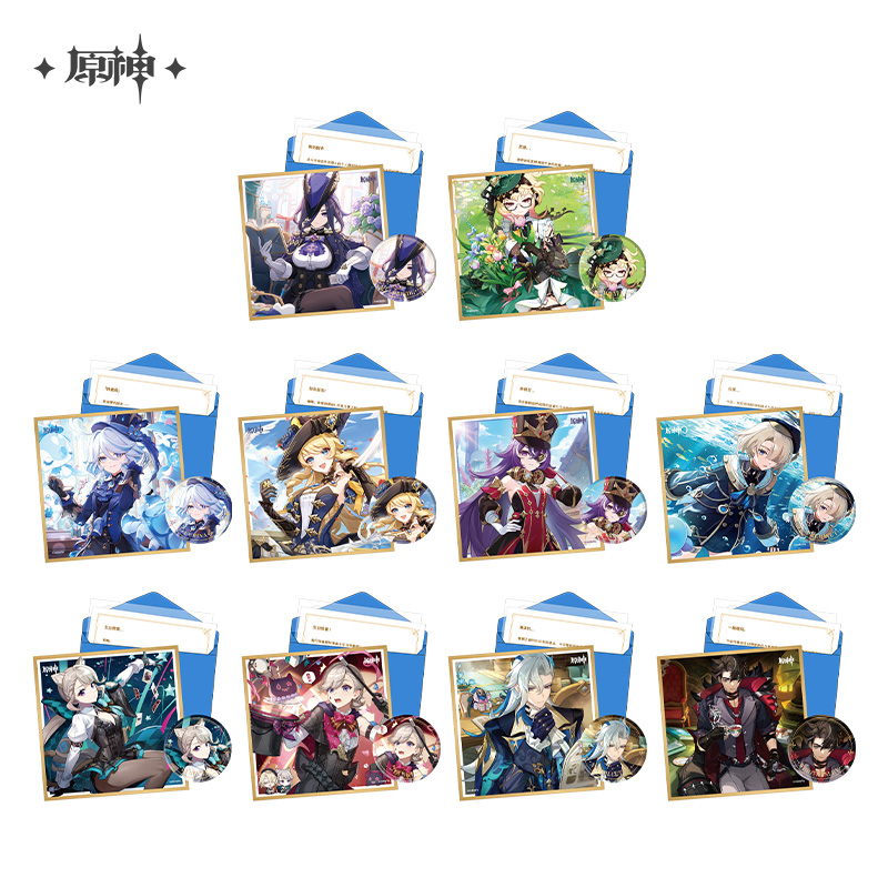 原神 誕生日 缶バッジ＆色紙セット フォンテーヌ | 福猫屋