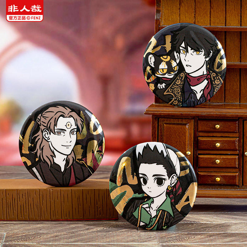 フェ～レンザイ ブラックゴールド 缶バッジ 1BOX（9個） | 福猫屋