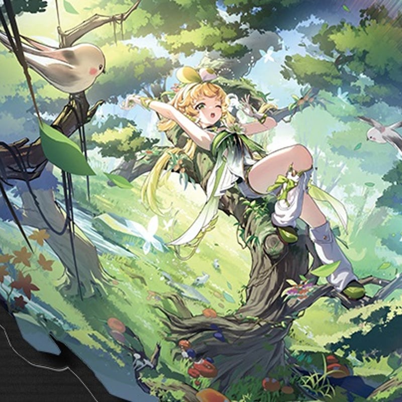 N.Rudisuhli 魚と少女のアクリル画 小鳥と話す少女 | リヤドロ公式オンライン