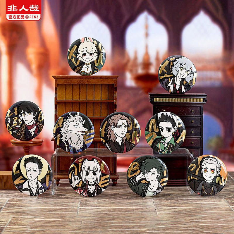 フェ～レンザイ ブラックゴールド 缶バッジ 1BOX（9個） | 福猫屋