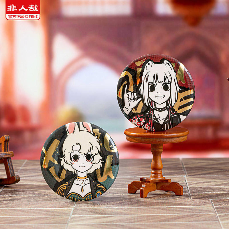 フェ～レンザイ ブラックゴールド 缶バッジ 1BOX（9個） | 福猫屋