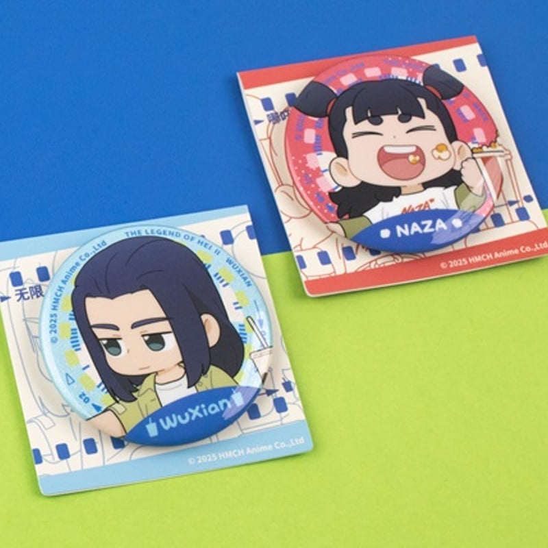 a*n様 羅小黒戦記 スクエア缶バッジ　映画　ムゲン 2種セット a*n様 羅小黒戦記 スクエア缶バッジ 映画 ムゲン 2種セット a