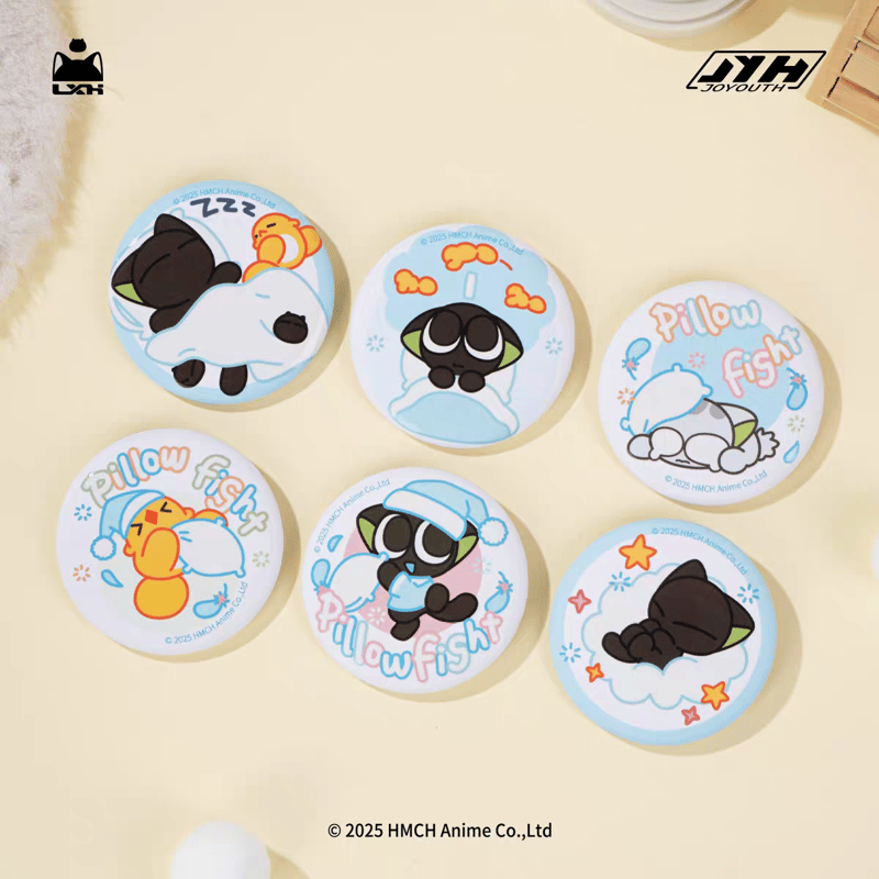 羅小黒戦記＊Joyouth おやすみニャー 缶バッジ 1BOX（6個） | 福猫屋