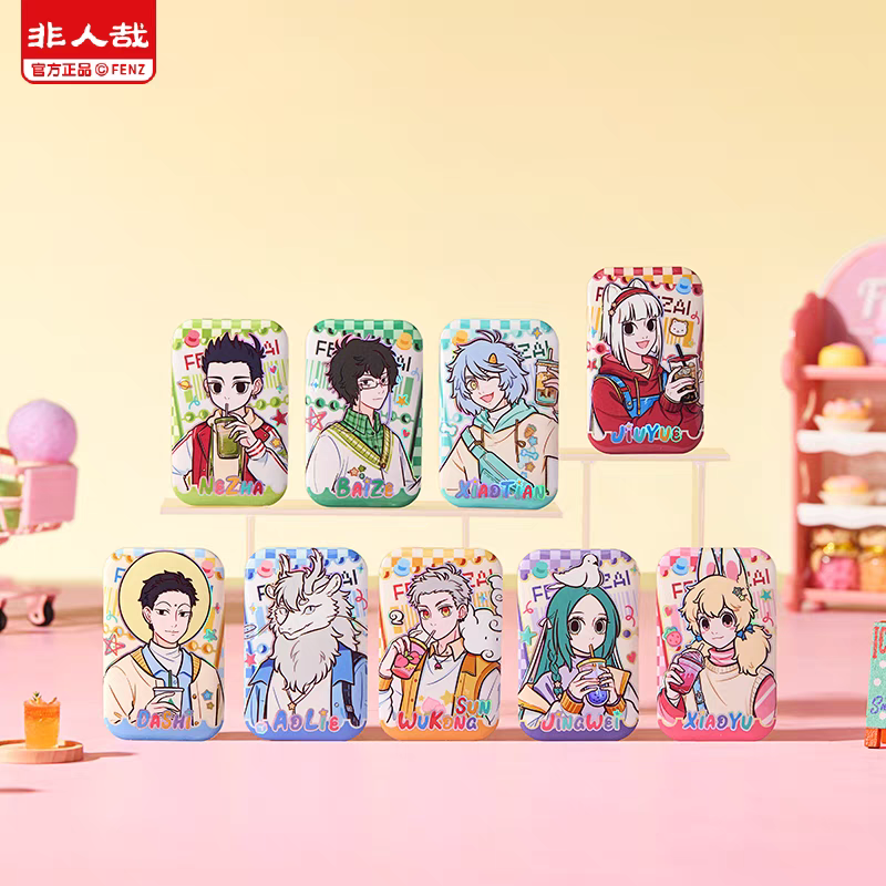 フェ～レンザイ ほんのりスイート 缶バッジ 1BOX（8個） | 福猫屋