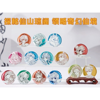 フェ〜レンザイ　コウテン　缶バッジ フェ～レンザイ 敦煌画院コラボ 伎楽飛天 丸缶バッジ 1個