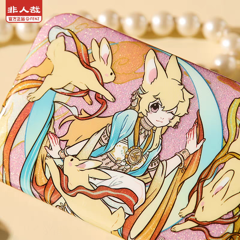 フェ～レンザイ 敦煌画院コラボ 瑞獣呈祥 スクエア缶バッジ 1個