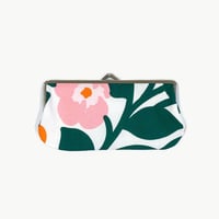 マリメッコ がま口ポーチ Pieni Green Green (ピエニ グリーン グリーン) グリーン×オレンジ Silmalasi Kukkaro 日本正規品