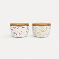 【ペアセット】 マリメッコ ボウル Piirto Unikko (ピィイルト ウニッコ) 250ml ホワイト×ゴールド ホワイト×ダークレッド 北欧食器 日本正規品