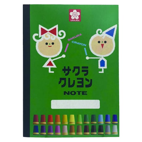 サクラクレパス柄　糸綴じA5ノート