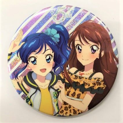 アイカツ! 5thフェスティバル!! グリッター 缶バッジ 霧矢あおい 紫吹蘭 fit=scale-down,w=1200