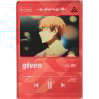 キヅナツキ　『ギヴン』「映画 ギヴン 海へ」 SMILE BASE CAFE　プレーヤー風　アクリルカード　真冬 【BLグッズ】