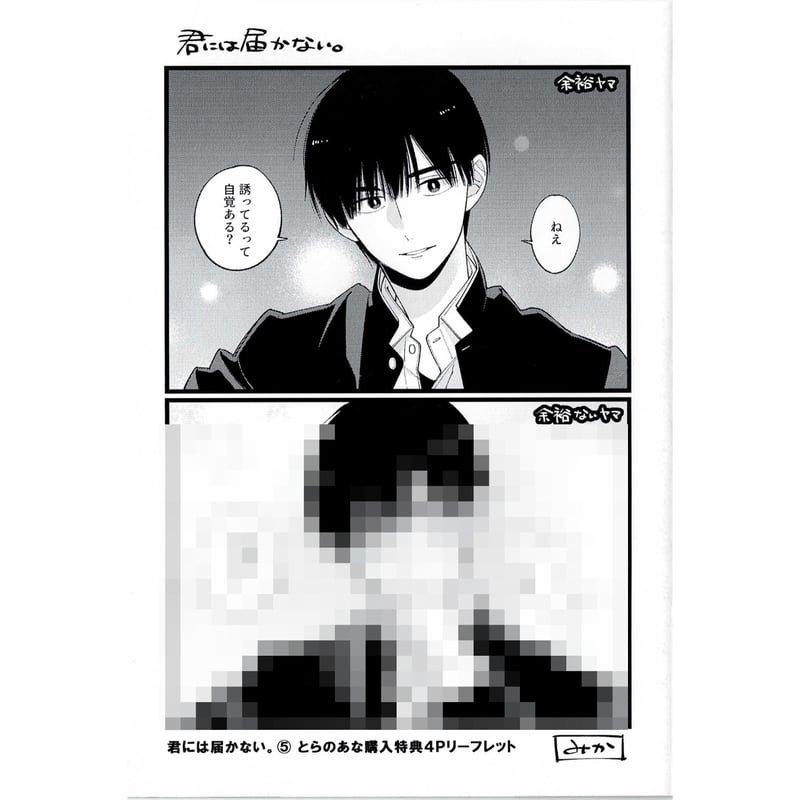 みか 『君には届かない。』5巻 とらのあな特典 リーフレット【BLグッズ