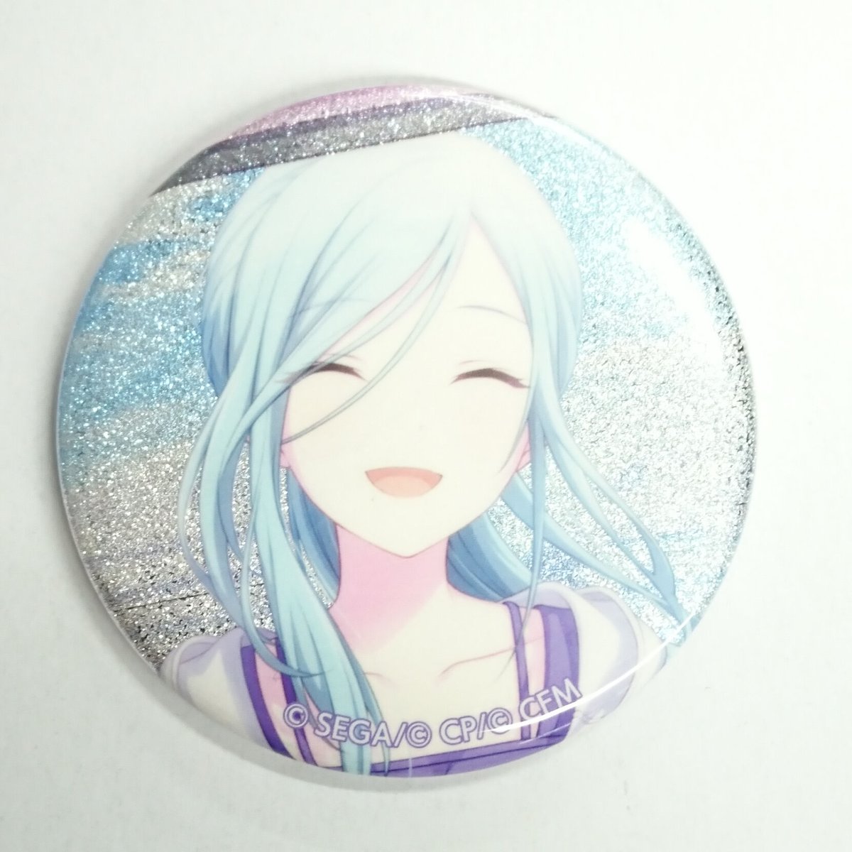 プロジェクトセカイ 日野森雫 グリッター缶バッジ イベントイラスト 