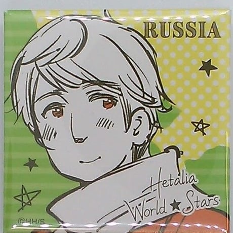ヘタリア World☆Stars 　ロシア　スクエア缶バッジ　アニメガ限定