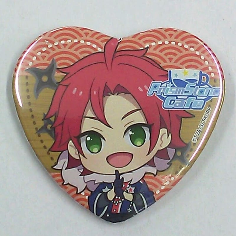 プリパラ アサヒ(SD絵柄) ハート型 缶バッジ にんじゃもんじゃver. | K