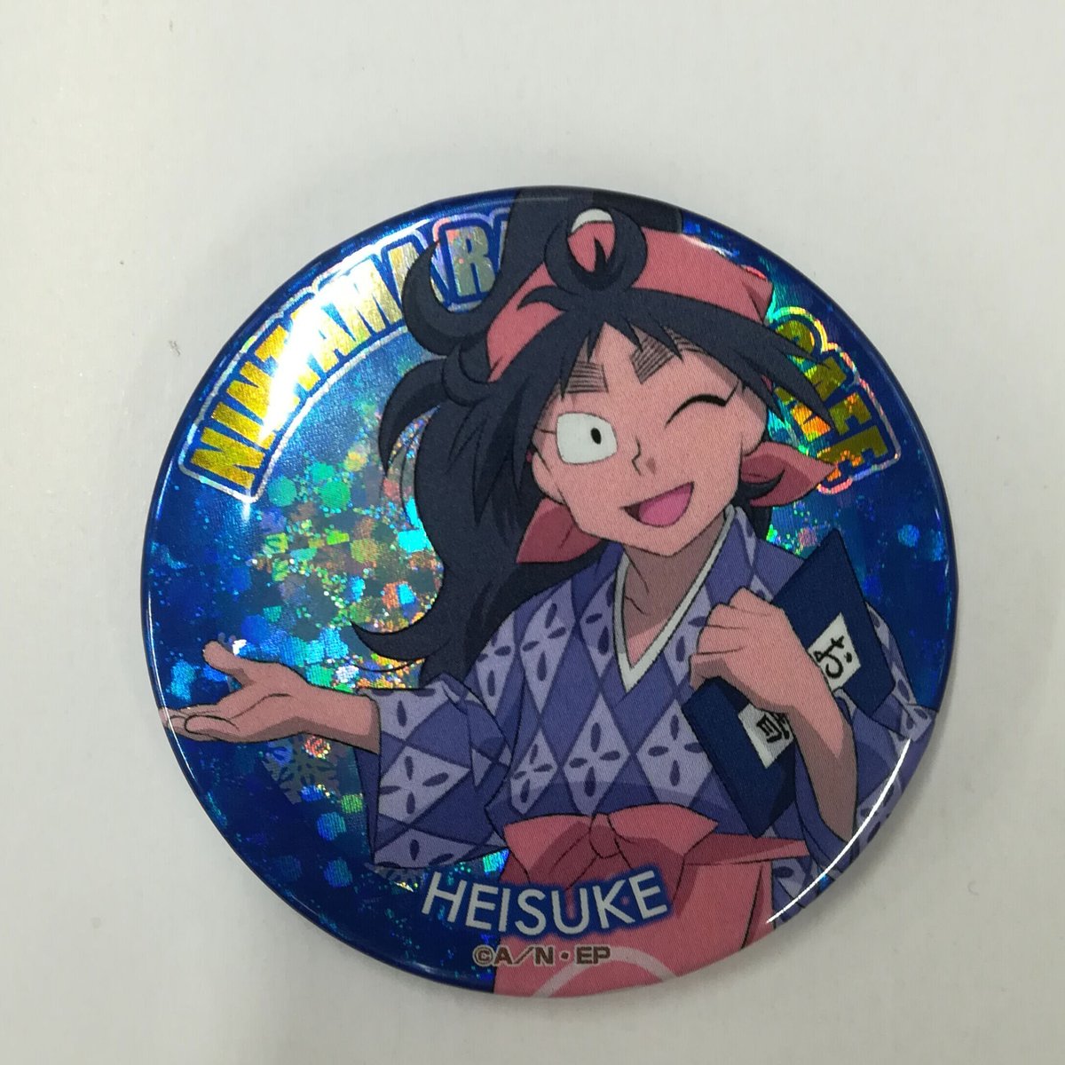 忍たま　茶屋　缶バッジ　兵助 忍たま乱太郎 久々知兵助 茶屋（かふぇ）忍術学園でお花見会 缶