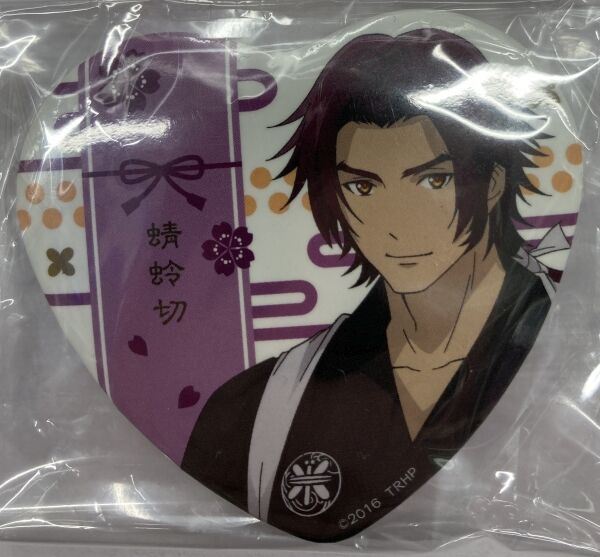 刀剣乱舞 スクエア缶バッジ 蜻蛉切 刀剣乱舞 蜻蛉切 二周年記念祝画