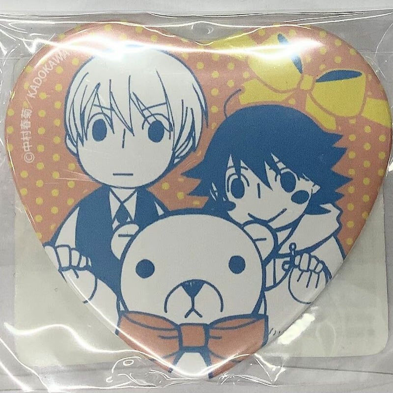 中村春菊 『純情ロマンチカ』 ハート缶バッジ 高橋美咲 宇佐美秋彦【BL