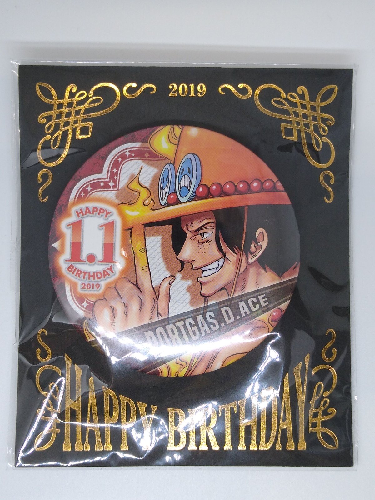 ONE PIECE ポートガス・D・エース バースデイ缶バッジ 2019 | K