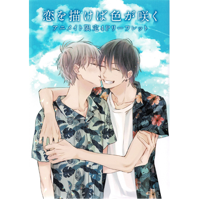 紺しょーた 『恋を描けば色が咲く』 アニメイト特典 リーフレット 【BL
