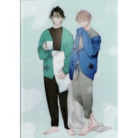 吉尾アキラ 『叶わぬ恋の結び方』 モノクロ マンガ 複製原画【BLグッズ