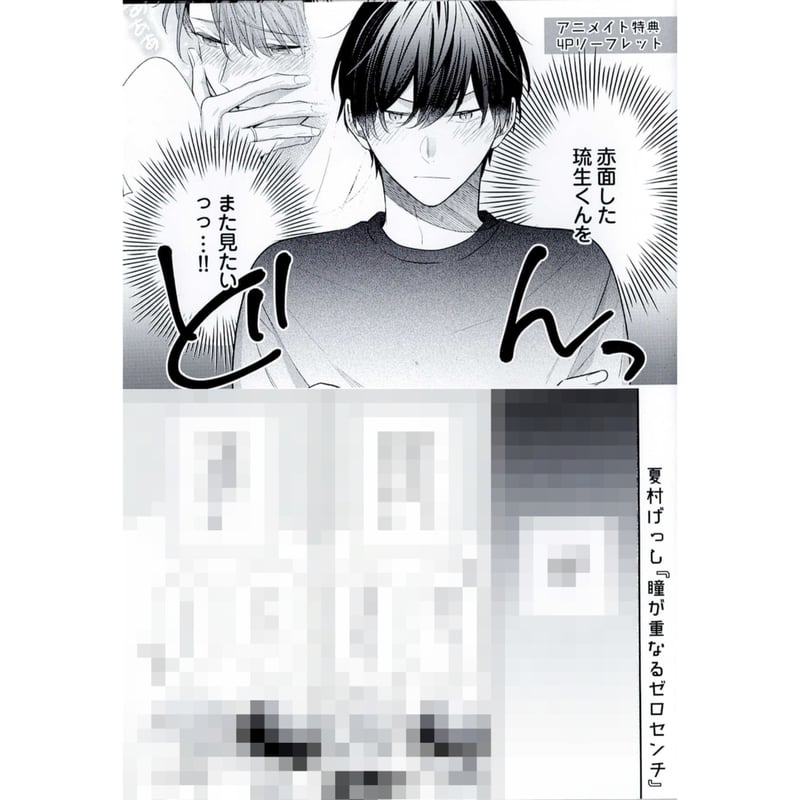 夏村げっし 『瞳が重なるゼロセンチ』 アニメイト リーフレット【BL
