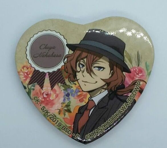 文豪ストレイドッグス　中原中也　スイーツパラダイス　ハート型　缶バッジ 文豪ストレイドッグス_第4弾 ハート型缶バッジ Mocho-ND 中原中