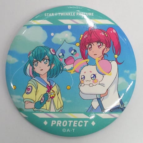 『スター☆トゥインクルプリキュア』星奈ひかる　羽衣ララ　フワ　プルンス　缶バッジ