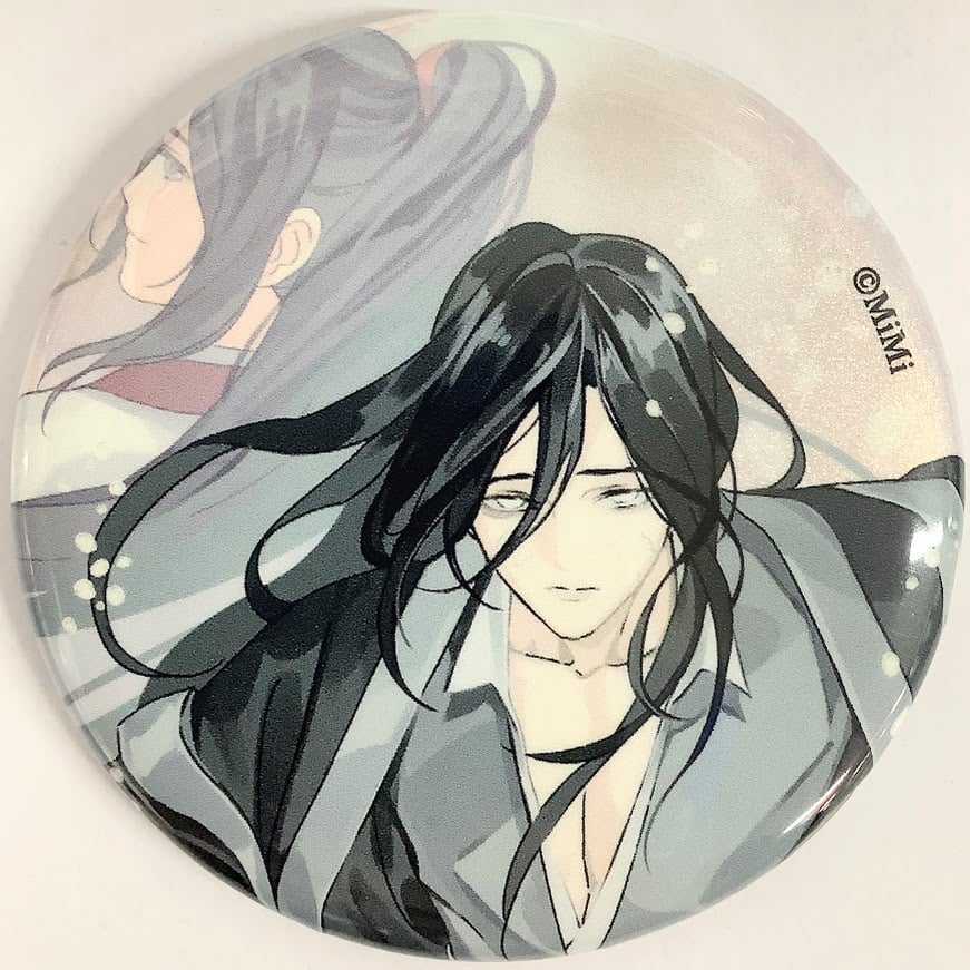 魔道祖師 飛花甘露 缶バッジセット ラジドラ魔道祖師（MiMi）×THEキャラSHOPが池袋P'PARCO2Fにて