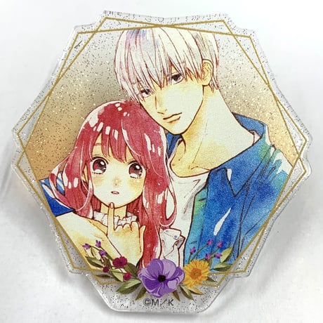 新品未使用 ゆびさきと恋々 ラメアクリルバッジ ホログラム缶バッジ 雪 逸臣 逸臣 | STORES