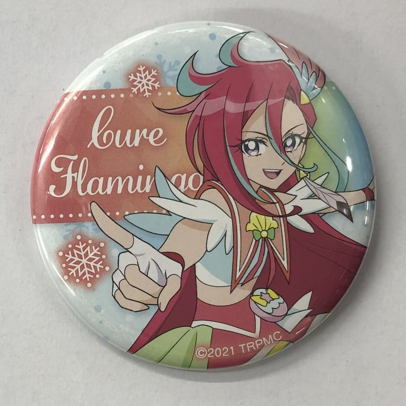 キュアフラミンゴ 滝沢あすか 缶バッジ トロピカル～ジュプリキュア キュアフラミンゴ 滝沢あすか 缶