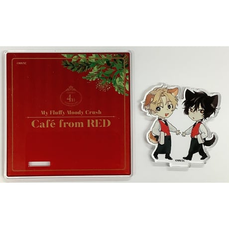 那梧なゆた 『吠える犬とくびったけ』 fromRED レーベル 創刊 ４周年 SMILE BASE CAFE　アクリルスタンド コースター  【BLグッズ】