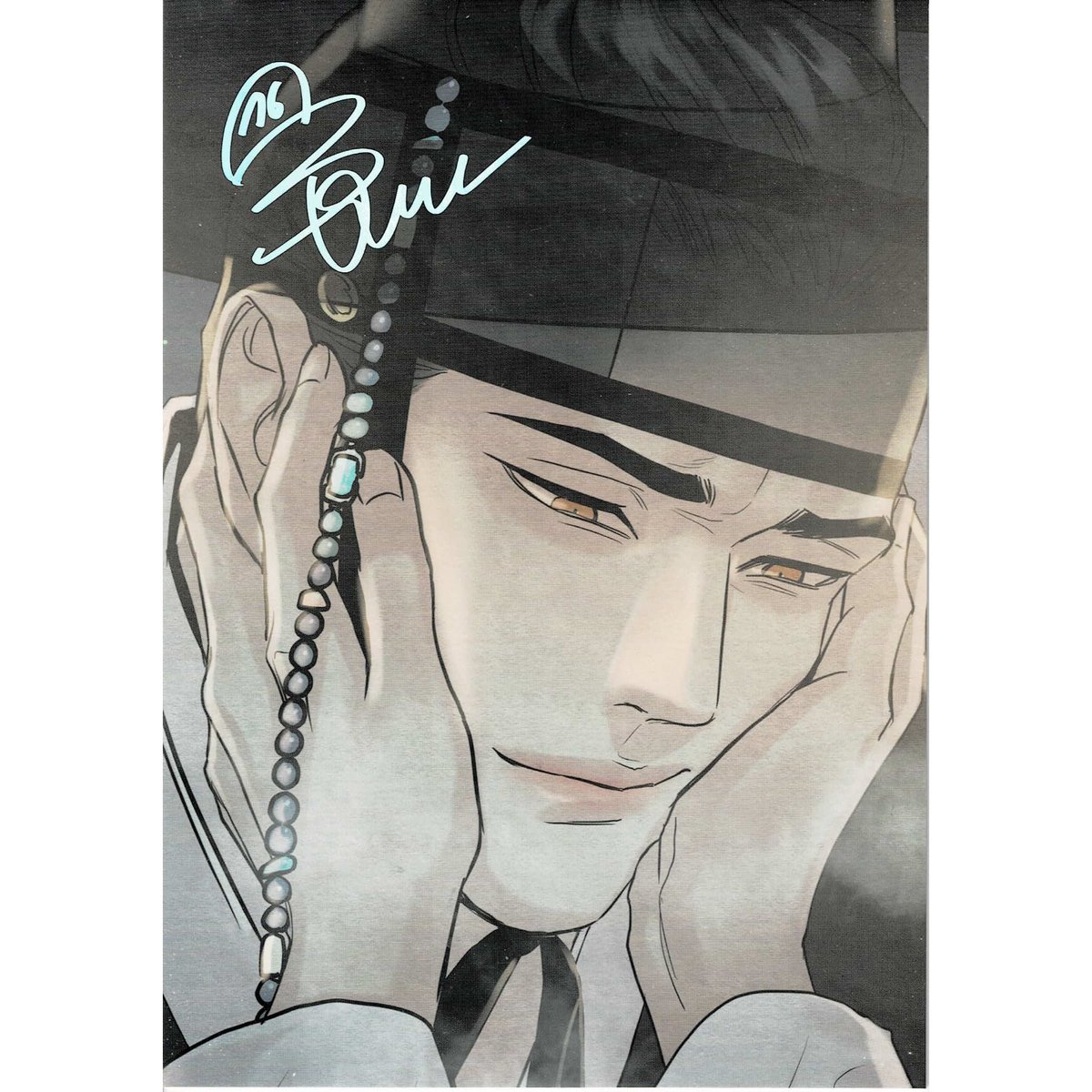 Byeonduck 『 夜画帳』韓国カフェ 色紙 ユン・スンホ【BLグッズ Byeonduck 『 夜画帳』韓国カフェ 色紙 ユン・スンホ【BLグッズ