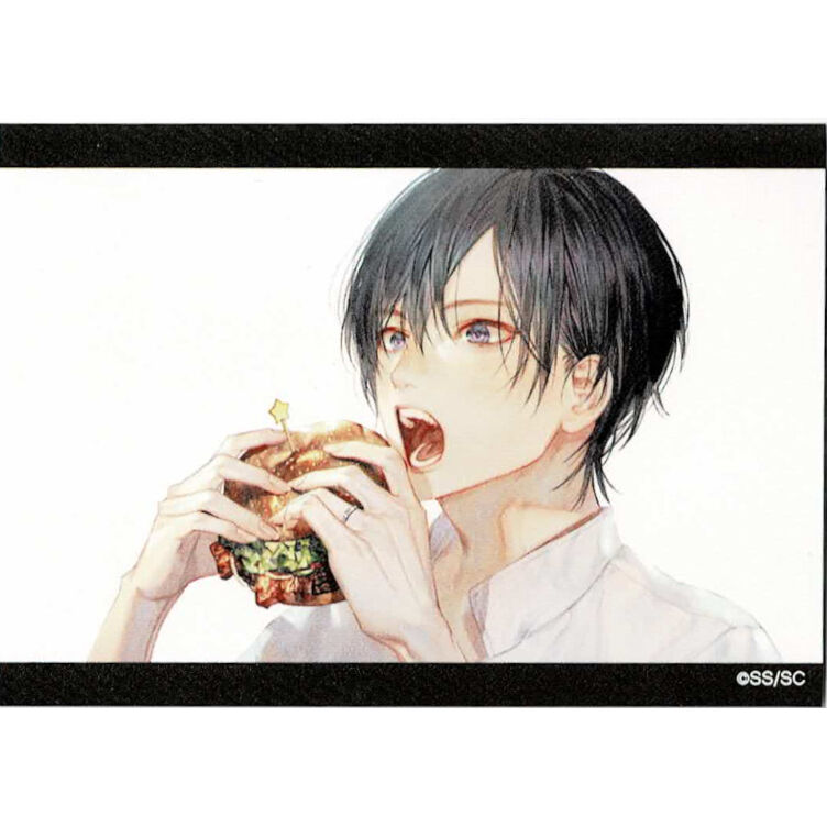 咲本﨑 『この手を離さないで』emo cafe イラストカード 北原雅【BL